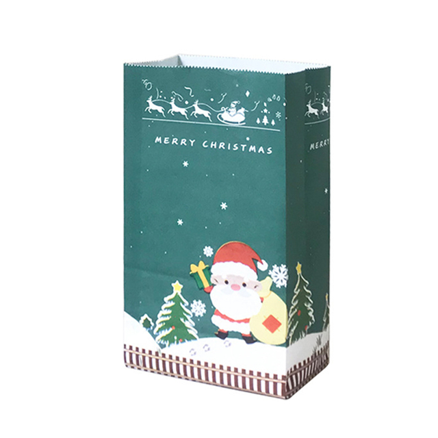 Torebki na cukierki świąteczne - 6 sztuk (Święty Mikołaj/Bałwan) - Kolorowe torby na prezenty 2021 - Noel - Zaopatrzenie firm w wesołe święta - Rzemiosło dekoracyjne - Świąteczna ozdoba - Wianko - 6