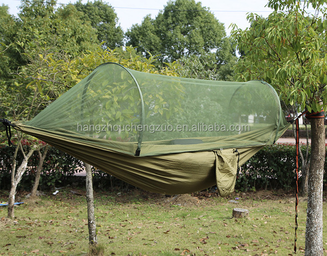 Namiot siatkowy hamak dwuosobowy premium kamuflażowy z tkaniny spadochronowej przeciw komarom - model CZL-003 - Wianko - 1