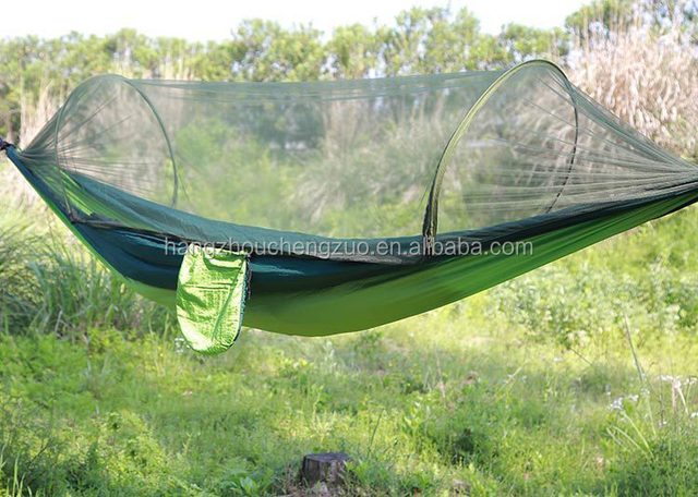 Namiot siatkowy hamak dwuosobowy premium kamuflażowy z tkaniny spadochronowej przeciw komarom - model CZL-003 - Wianko - 3