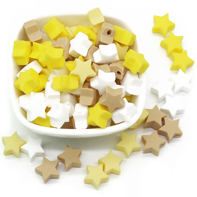 Gryzak silikonowy Cute-Idea Baby 10 sztuk Food Grade Mini Star dla ząbkujących dzieci - Wianko - 27