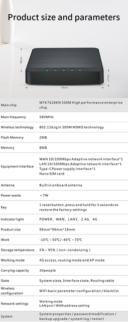 Router 4G LTE odblokowany - 300 mb/s, mobilny, bezprzewodowy, z gniazdem na kartę SIM - Wianko - 13