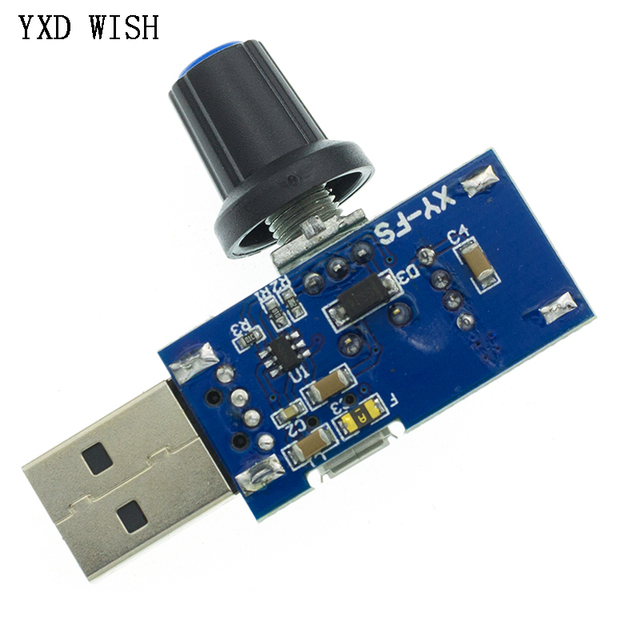 Mini wentylator USB z regulatorem prędkości i regulacją objętości powietrza DC 5V - Wianko - 3