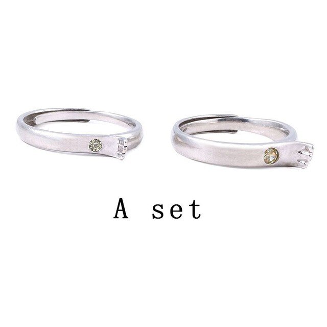 Biżuteria z Indii - Modne pierścionki zaręczynowe dla kobiet, hurtowe obrączki ze popularnego metalu - para pierścieni - Wianko - 5
