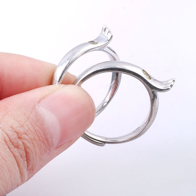 Biżuteria z Indii - Modne pierścionki zaręczynowe dla kobiet, hurtowe obrączki ze popularnego metalu - para pierścieni - Wianko - 6