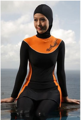 Muzułmańskie stroje kąpielowe dla dziewczyn i kobiet - 2017 Burkinis, hidżab, islamskie ubranie sportowe - Wianko - 3