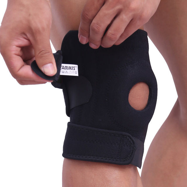 Regulowane ochraniacze kolan Brace Kneepad - sportowe, treningowe, elastyczne, z regulowanymi rzepkami kondycja fizyczna - Wianko - 7