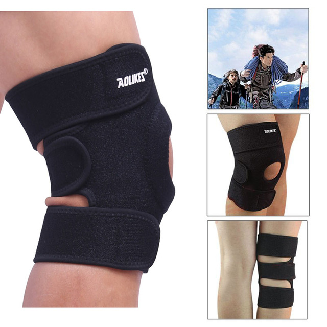 Regulowane ochraniacze kolan Brace Kneepad - sportowe, treningowe, elastyczne, z regulowanymi rzepkami kondycja fizyczna - Wianko - 2