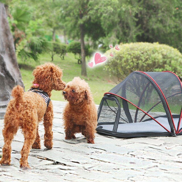 Przenośna klatka zewnętrzna dla psa i kota - Pet Soft Dog Cat Play Net z zasłonką przeciw komarom - Wianko - 4