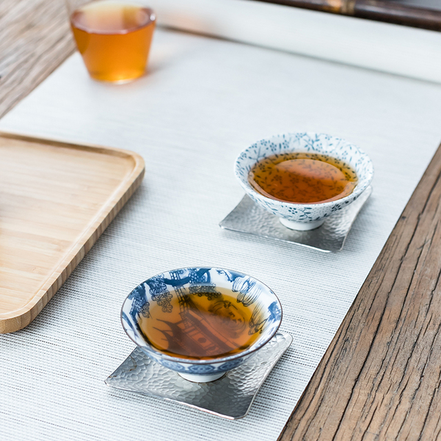 Zestaw 6 filiżanek do herbaty Jingdezhen, ręcznie malowanych, niebiesko-białych, z porcelany Boutique ceramicznej - Wianko - 6