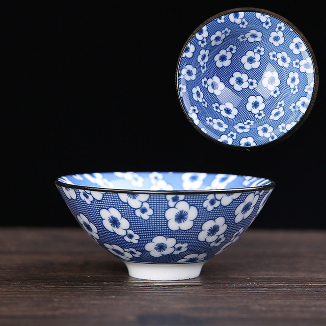 Zestaw 6 filiżanek do herbaty Jingdezhen, ręcznie malowanych, niebiesko-białych, z porcelany Boutique ceramicznej - Wianko - 9