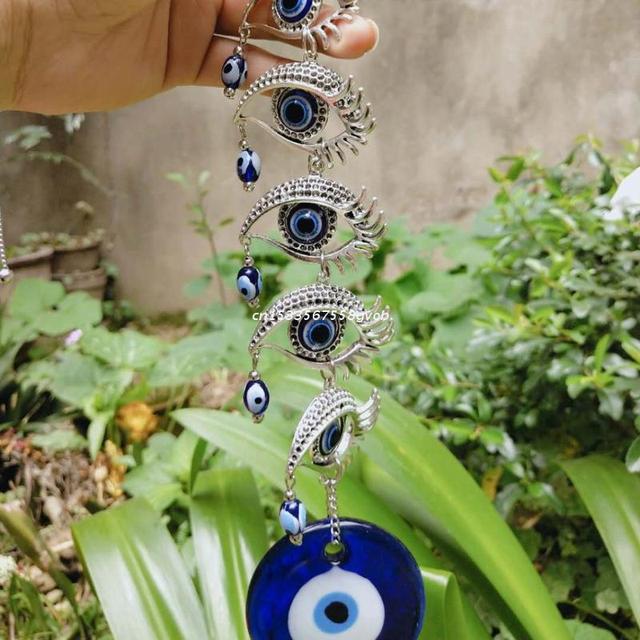 Zawieszka na ścianę - Turecki amulet Evil Eye, dekoracja domowa, ochrona, błogosławieństwo, powodzenie - Wianko - 1