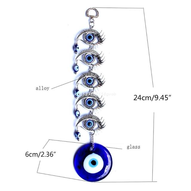 Zawieszka na ścianę - Turecki amulet Evil Eye, dekoracja domowa, ochrona, błogosławieństwo, powodzenie - Wianko - 6