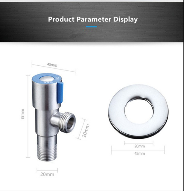Zawór kątowy ze stali nierdzewnej do napełniania wodą oraz sterowania ciepłą i zimną wodą do bojlera i WC - Wianko - 3