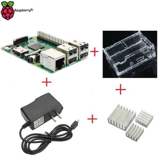 Tablica demonstracyjna Raspberry Pi 3 Model B z 1 GB RAM, 1.2 GHz Quad-Core ARM procesorem 64 bitowym, jasnym futerałem, zasilaczem 5V 2.5A i radiatorem - Wianko - 1