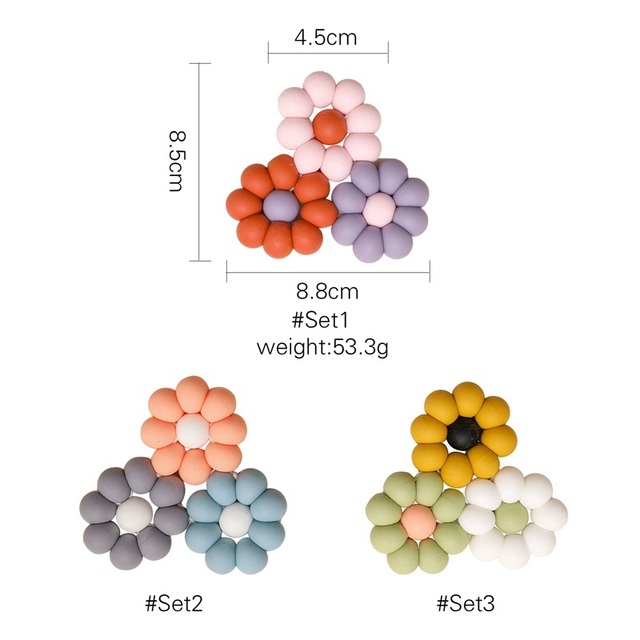Gryzak dla dzieci - silikonowa bransoletka 1PC w kształcie kwiatu, bez bisfenolu A, z koralikami - Wianko - 7