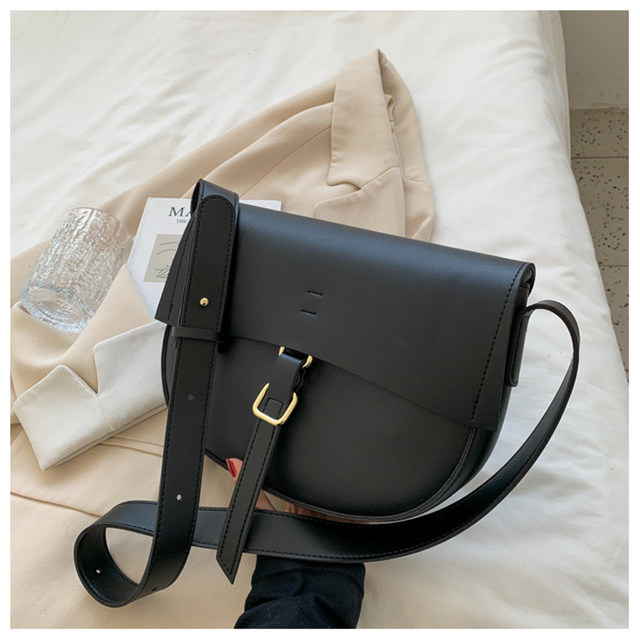 Luksusowa skórzana torebka na ramię - projektantka damskiej mody z klapką i małą torbą ze skórzanym paskiem - Wianko - 33