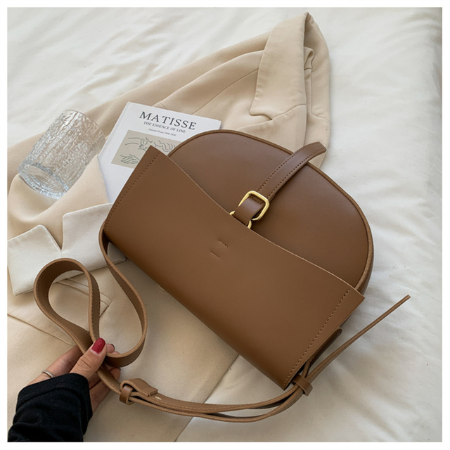 Luksusowa skórzana torebka na ramię - projektantka damskiej mody z klapką i małą torbą ze skórzanym paskiem - Wianko - 40