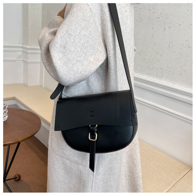 Luksusowa skórzana torebka na ramię - projektantka damskiej mody z klapką i małą torbą ze skórzanym paskiem - Wianko - 10