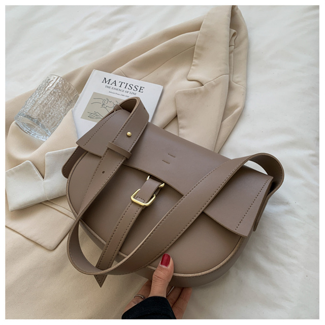 Luksusowa skórzana torebka na ramię - projektantka damskiej mody z klapką i małą torbą ze skórzanym paskiem - Wianko - 37