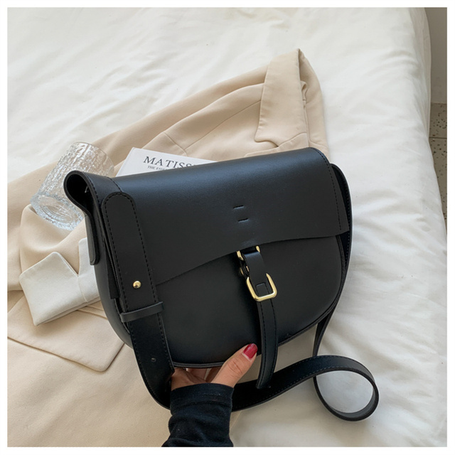 Luksusowa skórzana torebka na ramię - projektantka damskiej mody z klapką i małą torbą ze skórzanym paskiem - Wianko - 32