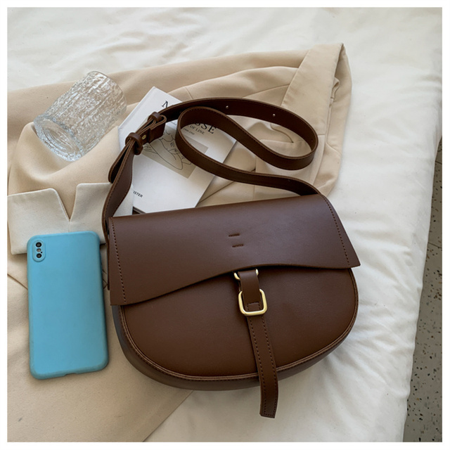 Luksusowa skórzana torebka na ramię - projektantka damskiej mody z klapką i małą torbą ze skórzanym paskiem - Wianko - 50