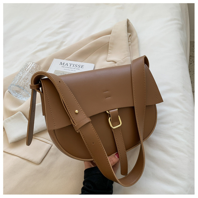 Luksusowa skórzana torebka na ramię - projektantka damskiej mody z klapką i małą torbą ze skórzanym paskiem - Wianko - 38