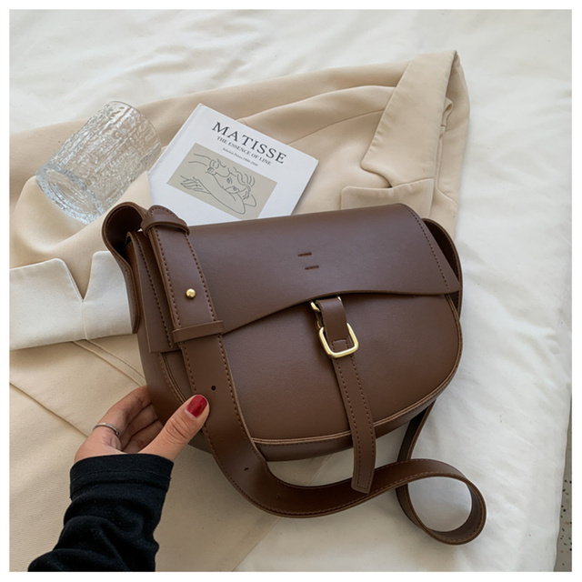 Luksusowa skórzana torebka na ramię - projektantka damskiej mody z klapką i małą torbą ze skórzanym paskiem - Wianko - 47