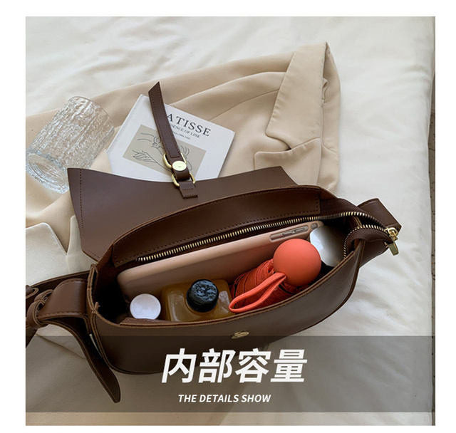 Luksusowa skórzana torebka na ramię - projektantka damskiej mody z klapką i małą torbą ze skórzanym paskiem - Wianko - 7