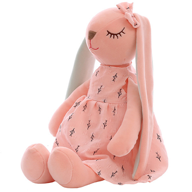 Pluszowy królik Cartoon z długimi uszami - miękka lalka i zabawka uspokajająca dla dzieci - Wianko - 5