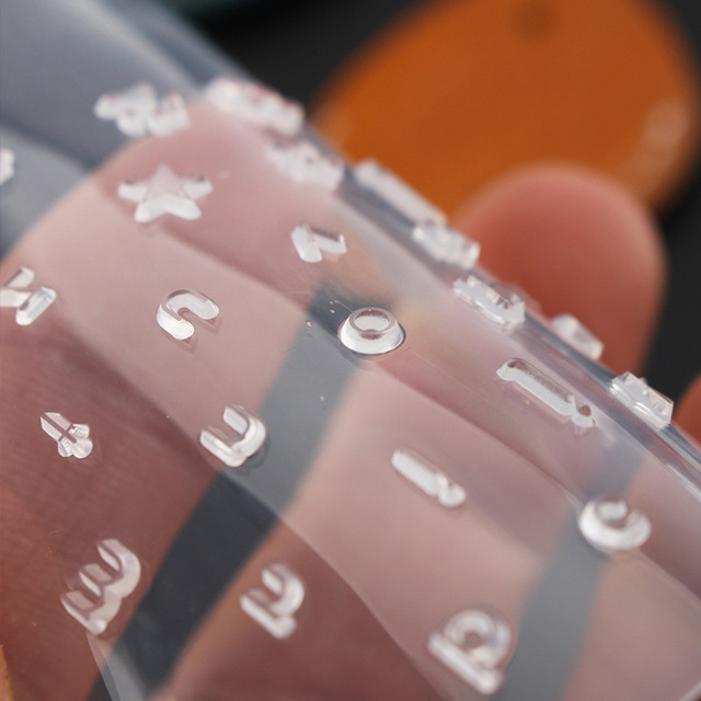 Narzędzie do wytłaczania skóry - Plastikowa skórzana płyta tłocząca w formie zestawu z numerami i dziurkaczem rękodzielniczym DIY - Wianko - 8