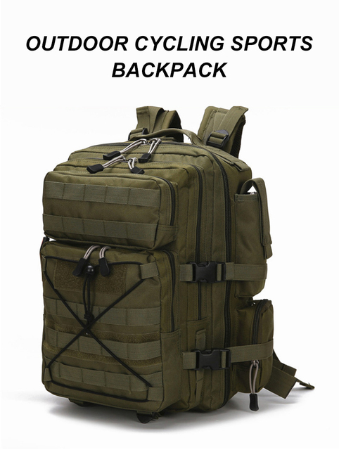 Plecak wojskowy o pojemności 30L, wodoodporny, idealny na wycieczki rowerowe, piesze wędrówki, camping, wędkarstwo i polowania - Wianko - 1