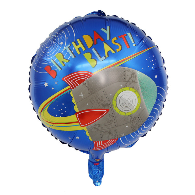 Dekoracja urodzinowa dla dzieci - rakieta kosmiczna z balonów foliowych astronauta Spaceman - Wianko - 2