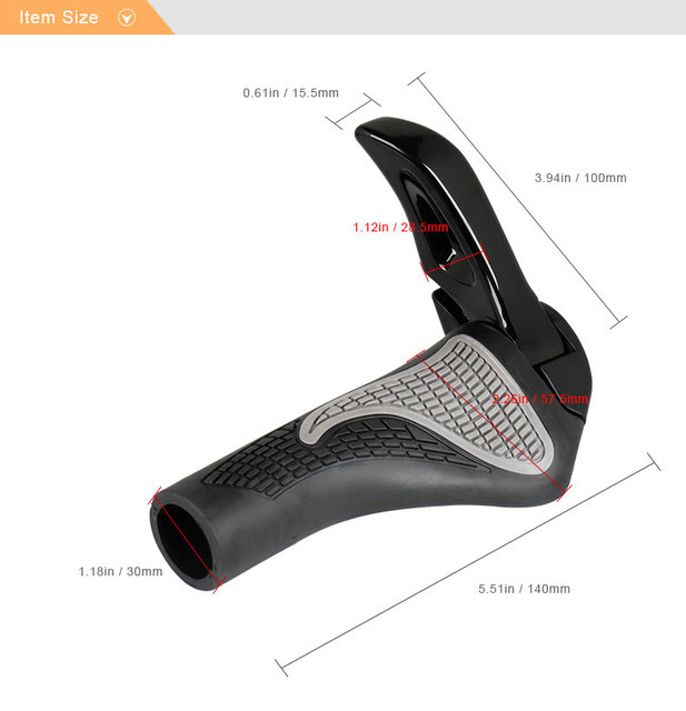 Deemount uchwyt rowerowy z ergonomiczną końcówką drążka, regulowany pod kątem, z amortyzacją - Wianko - 3