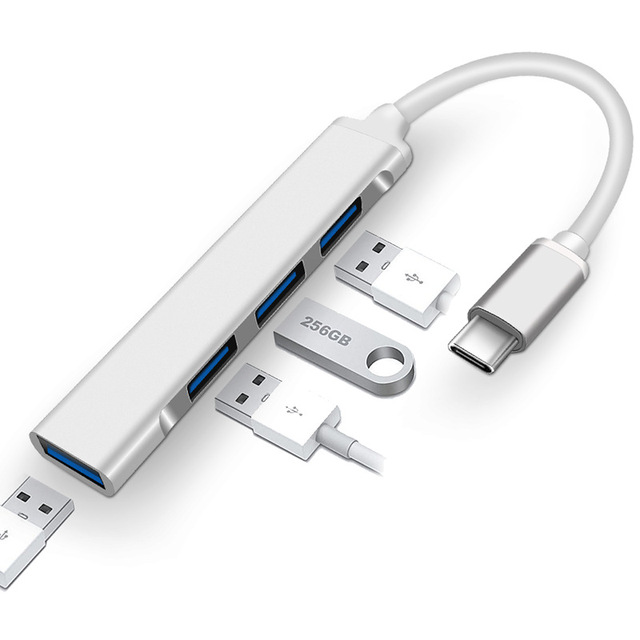 USB-C HUB 3.0 typu C 3.1 4-portowy adapter wielozadaniowy OTG - Lenovo Xiaomi Macbook Air Pro 13 15 16 komputerowe - Wianko - 8
