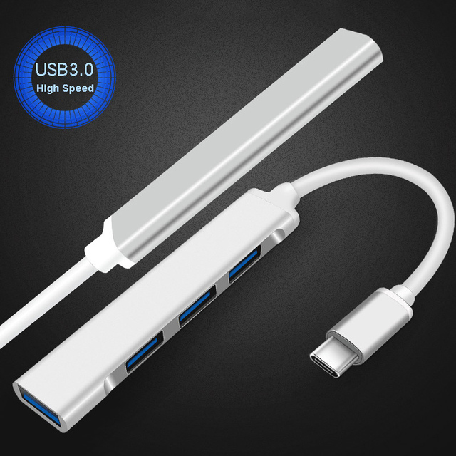 USB-C HUB 3.0 typu C 3.1 4-portowy adapter wielozadaniowy OTG - Lenovo Xiaomi Macbook Air Pro 13 15 16 komputerowe - Wianko - 3