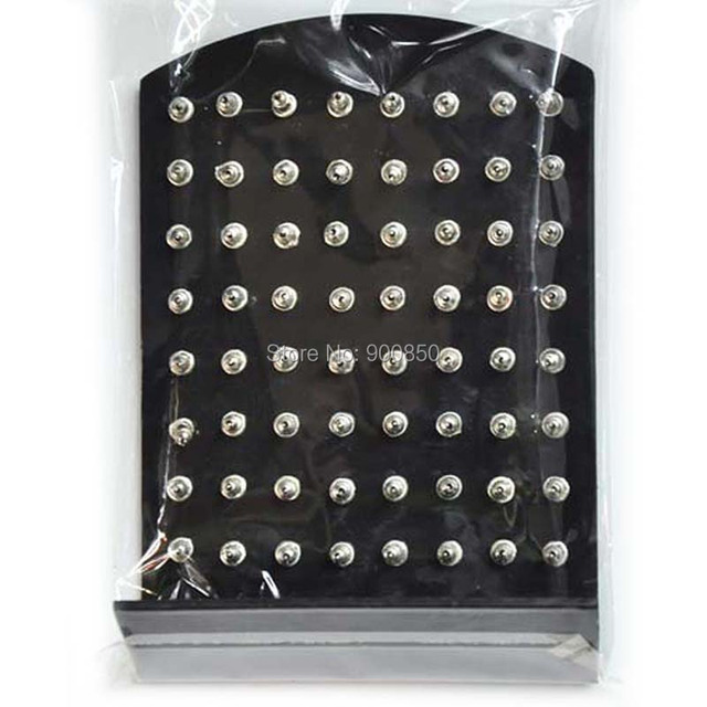 Mini świąteczne szpilki śliczne srebrzyste kolczyki do uszu - 36 par ze stali nierdzewnej - Wianko - 11