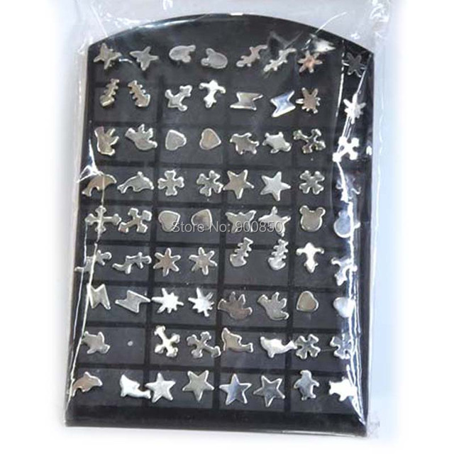 Mini świąteczne szpilki śliczne srebrzyste kolczyki do uszu - 36 par ze stali nierdzewnej - Wianko - 10