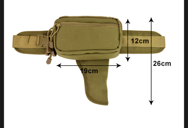 Torba kabura Tactical Gun etui na pas EDC Anti-theft Pack - akcesorium myśliwskie X300A - Wianko - 3