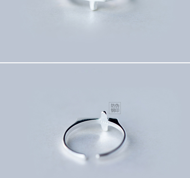 Pierścionek Vintage z krzyżykiem, srebrny 925, biżuteria z otwieranym pierścieniem (2020) - Wianko - 3