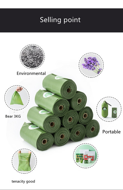 Biodegradowalna torba na odchody dla psów - worki zapachowe, ekologiczne - Wianko - 2
