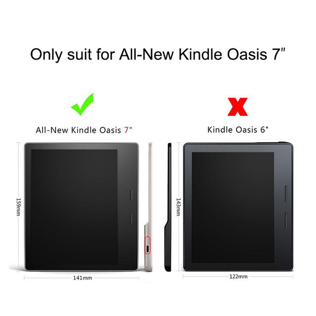 Etui UTHAI KO z klapką snu dla Amazon Kindle Oasis 7.0, wykonane z biznesowego PU, skórzane, Smart Cover - Wianko - 1