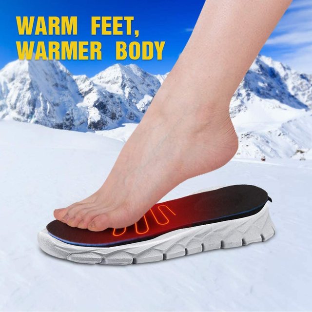 Podgrzewane wkładki buty termiczne podeszwy do podgrzewania stóp, dezodoryzowane, oddychające, allmaty, wiele rozmiarów na zimę - Wianko - 3