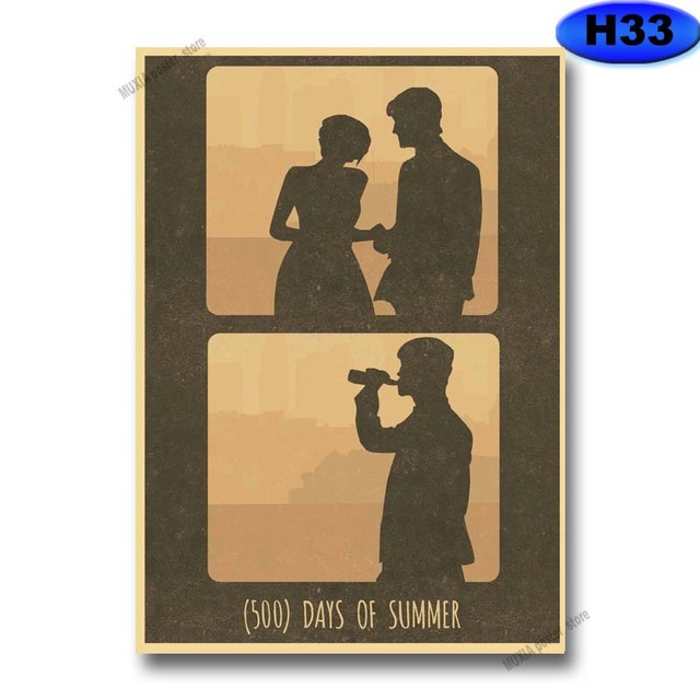 Plakat papierowy z naklejką Home Decor, kolekcja vintage minimalistycznych plakatów filmowych, sypialnia Bar Cafe Wall artystyczny obraz (HD plakat) - Wianko - 36