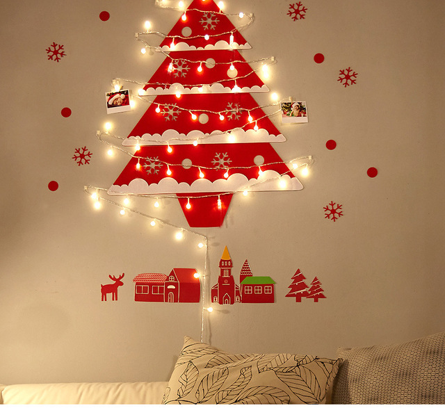 Dziecięce ozdoby na ścianę- Choinka na Nowy Rok, idealna jako prezent, dekoracje dla domu w stylu bożonarodzeniowym - Navidad - Wianko - 22