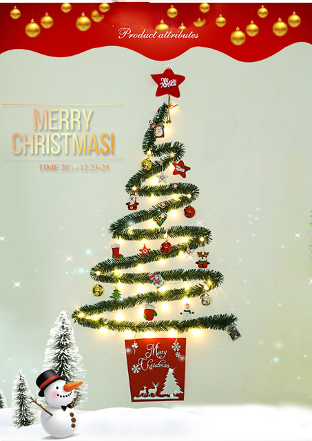 Dziecięce ozdoby na ścianę- Choinka na Nowy Rok, idealna jako prezent, dekoracje dla domu w stylu bożonarodzeniowym - Navidad - Wianko - 4