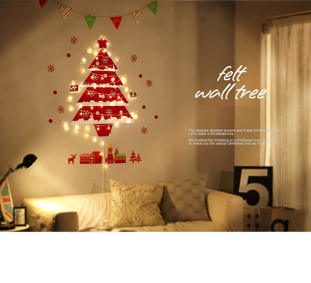 Dziecięce ozdoby na ścianę- Choinka na Nowy Rok, idealna jako prezent, dekoracje dla domu w stylu bożonarodzeniowym - Navidad - Wianko - 9