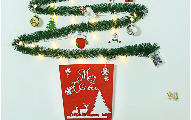 Dziecięce ozdoby na ścianę- Choinka na Nowy Rok, idealna jako prezent, dekoracje dla domu w stylu bożonarodzeniowym - Navidad - Wianko - 2