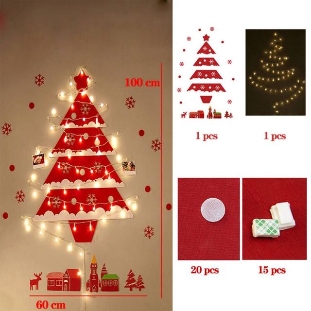 Dziecięce ozdoby na ścianę- Choinka na Nowy Rok, idealna jako prezent, dekoracje dla domu w stylu bożonarodzeniowym - Navidad - Wianko - 38