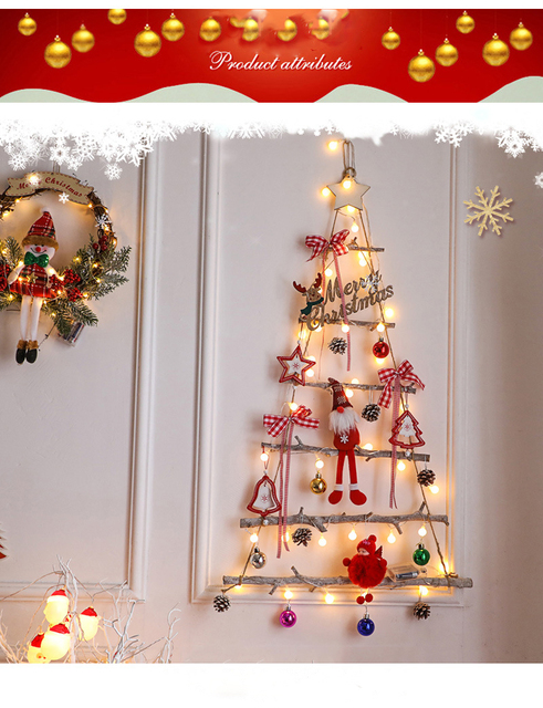 Dziecięce ozdoby na ścianę- Choinka na Nowy Rok, idealna jako prezent, dekoracje dla domu w stylu bożonarodzeniowym - Navidad - Wianko - 32