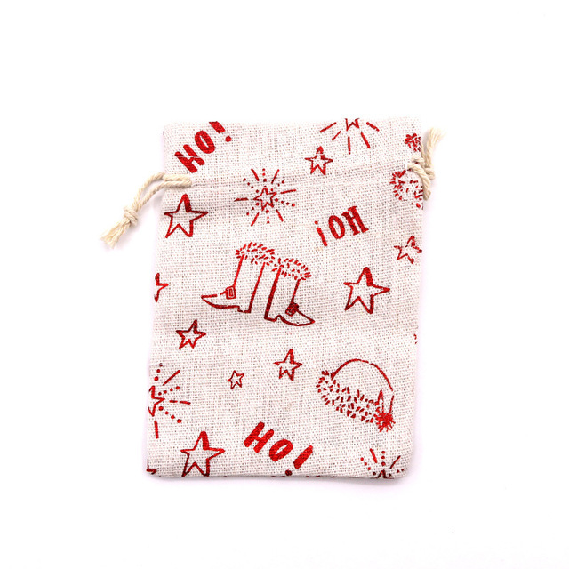 Ekologiczna torba na prezent Boże Narodzenie - słodycze, torby, mikołaj, jeleń, renifer, nowy rok, woreczki, pakowanie, saszetka - Wianko - 15